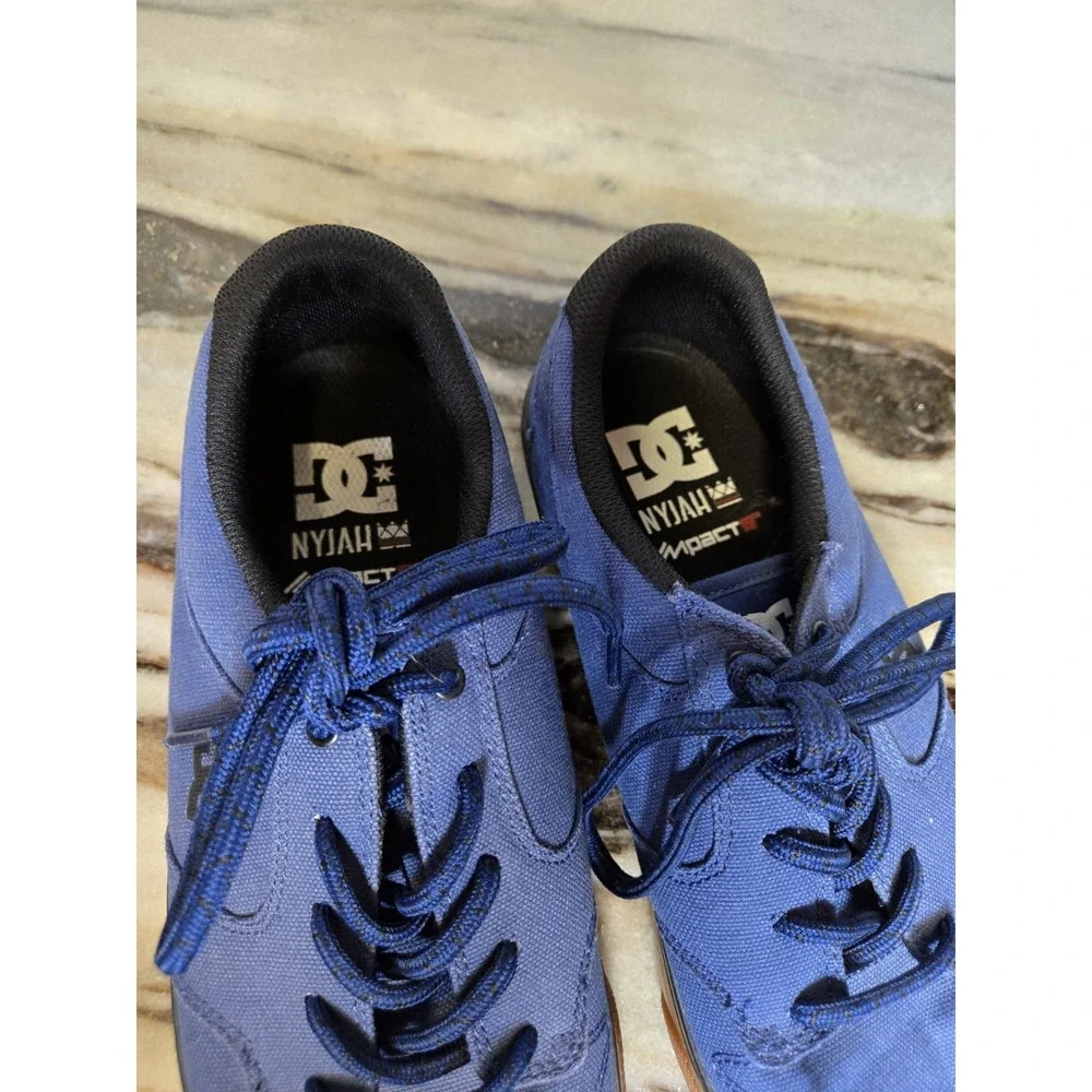 DC‎ Nyjah Vulc TX Skateboard Shoes Blue Gum Sole Men's Sz 9